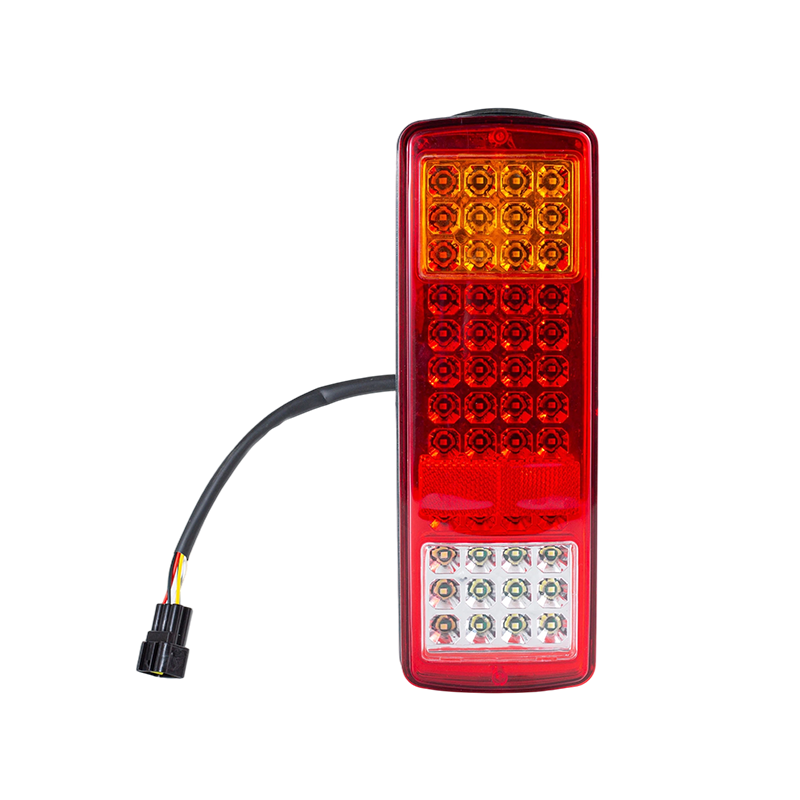 FLDJ-SSWD-002 IP55 6W DC12-24V 3-farvet integreret LED-baglygte (blinklys + positionslys + baklys)