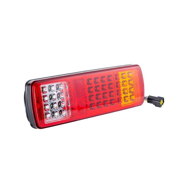 FLDJ-SSWD-002 IP55 6W DC12-24V 3-farvet integreret LED-baglygte (blinklys + positionslys + baklys)